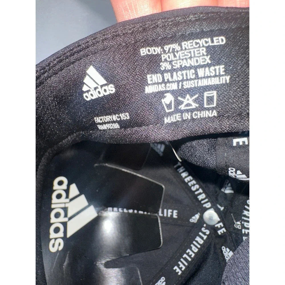 Adidas AEROREADY Womens Fit Baseball Cap Black Performance Hat New NWT - Picture 9 of 9